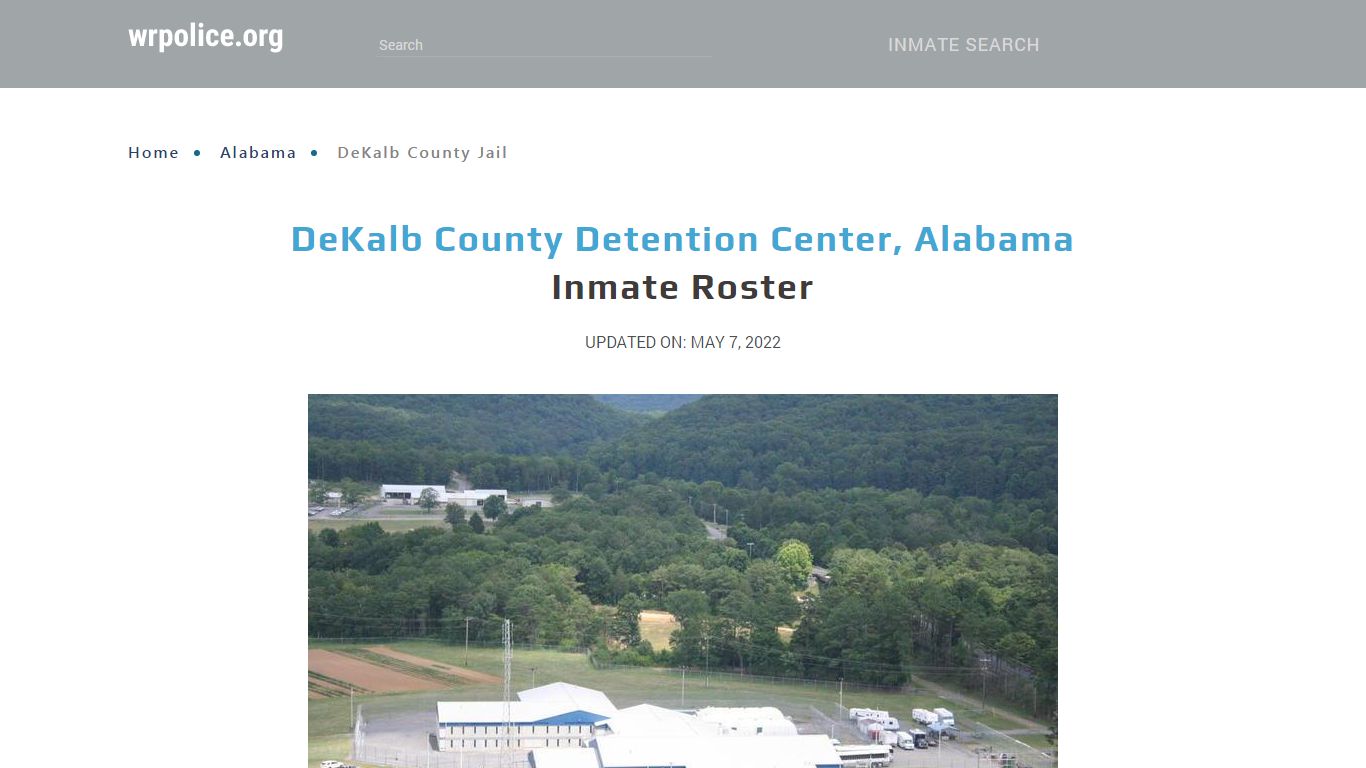 DeKalb County Detention Center, Alabama Inmate Roster